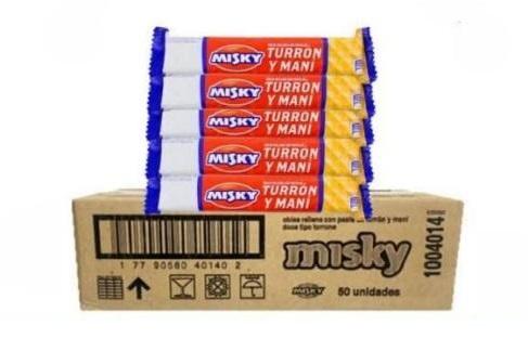 Turrón con Maní MISKY x 50u.